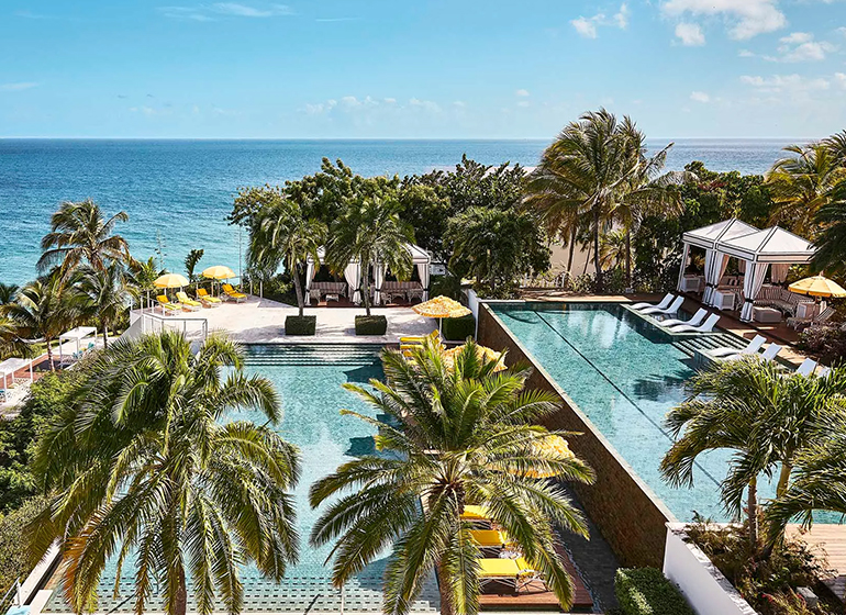 Malliouhana Resort by Auberge pool overlooking ocean