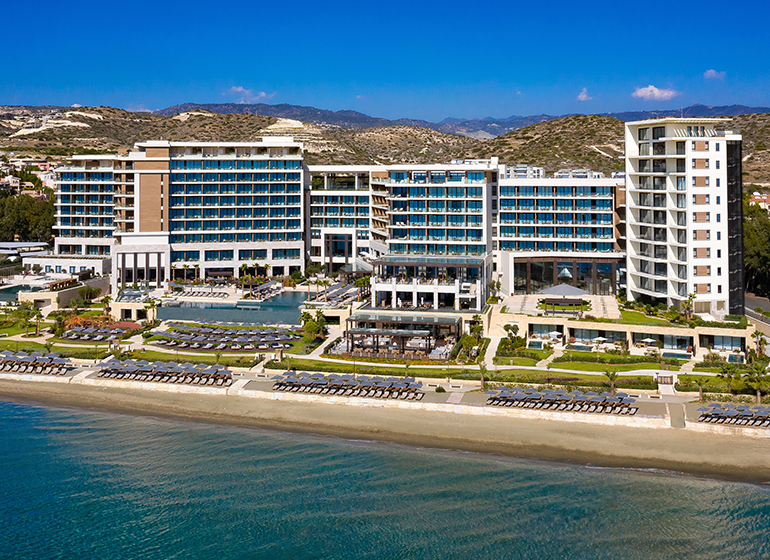 Amara Hotel & Residences view from ocean into mountains