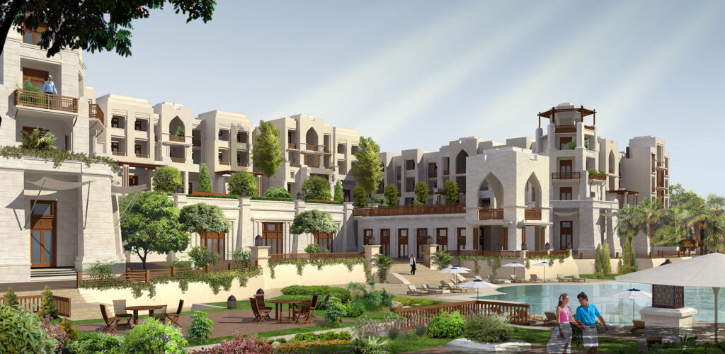 Salwa Beach Resort Master Plan real life rendering