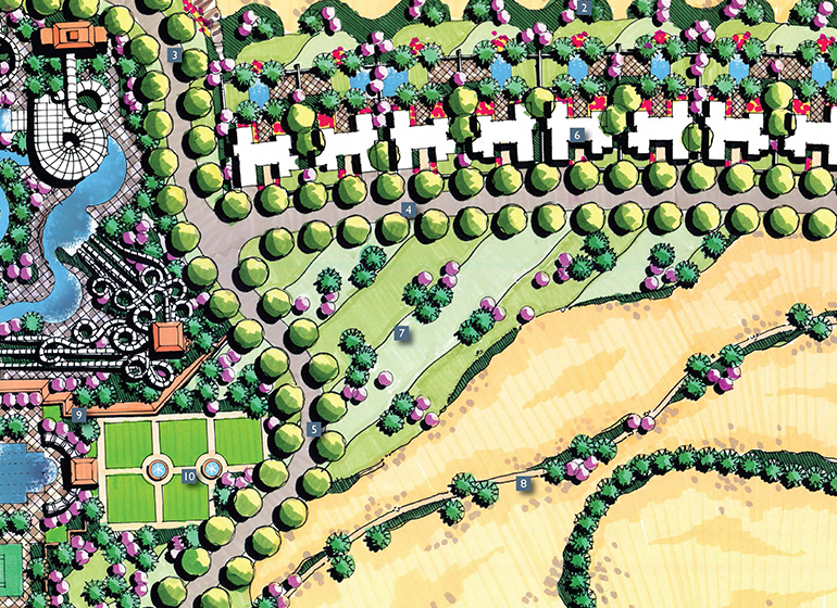 Salwa Beach Resort Master Plan blueprint map