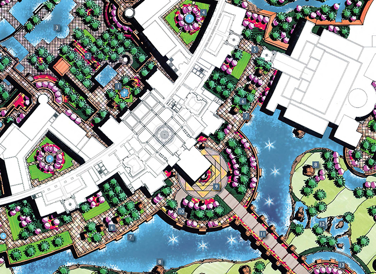 Salwa Beach Resort Master Plan blueprint drawing